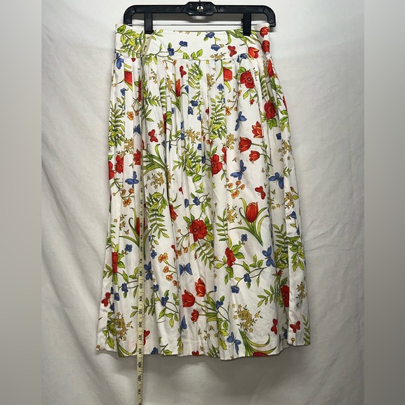 Willi-Smith Size 6 Cotton Floral‎ Tea length A line, with Side Zip. - Picture 7 of 7